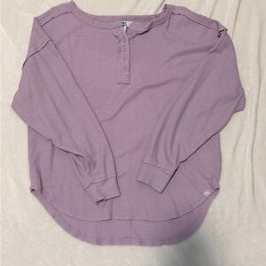 JoyLab Lilac oversized yoga top legging friendly curved hem NWOT